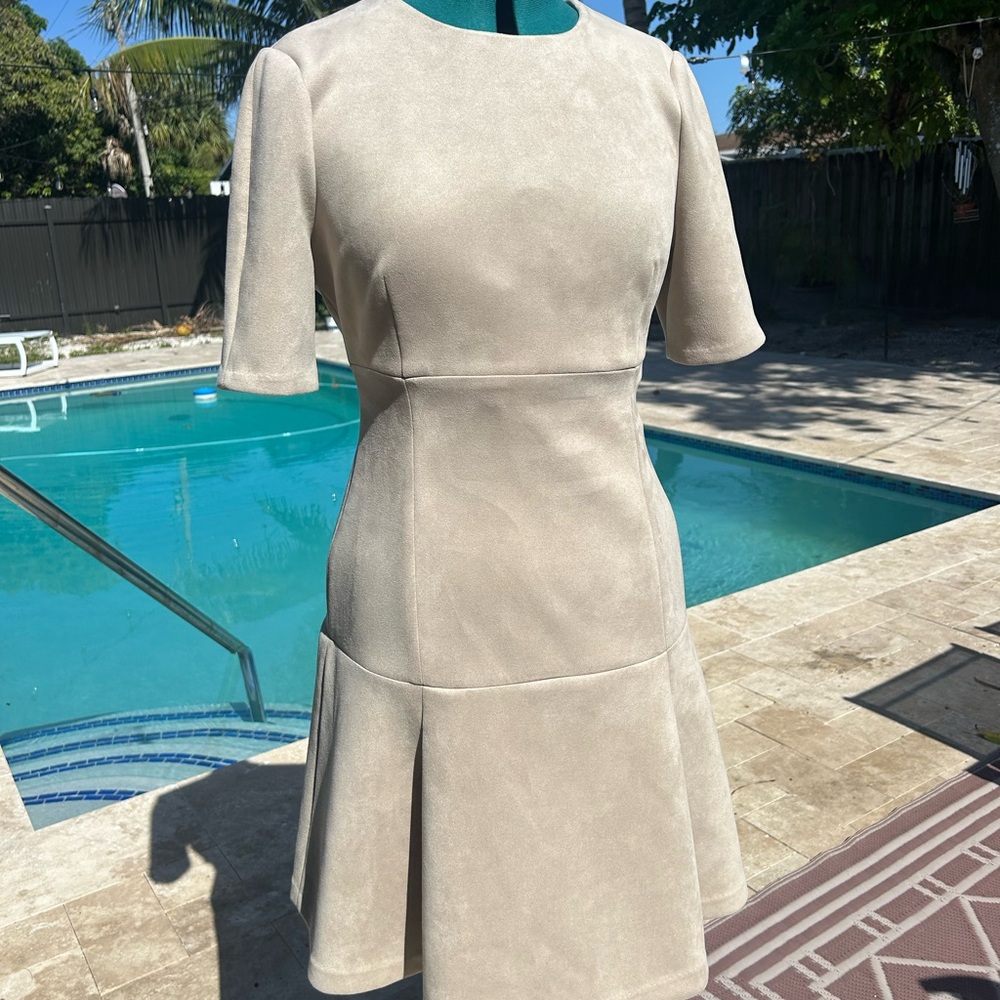Calvin Klein Tan Suede Dress Size 8